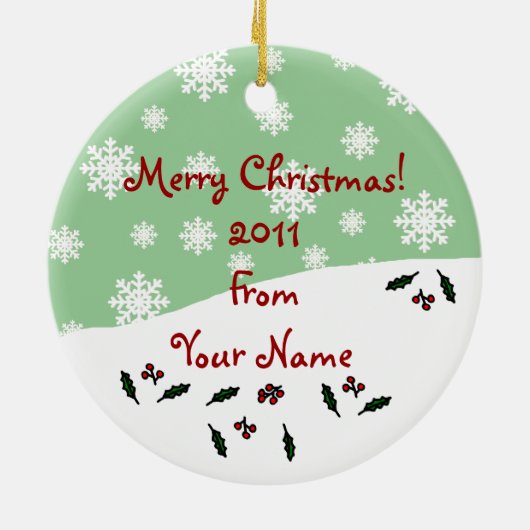 Personalisierter Keramik Ornament (Hinten)