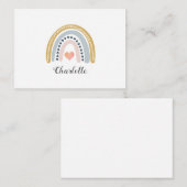 Personalisierter Kid-Regenbogen Mitteilungskarte (Vorne/Hinten)