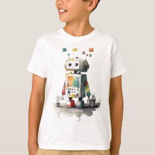 Personalisierter Kids-Roboter T-Shirt