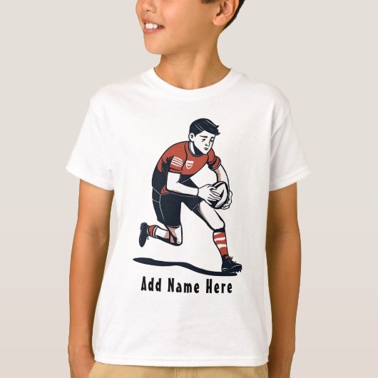 Personalisierter Kid's Rugby-T - Shirt (Vorderseite)