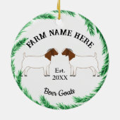 Personalisierter Kiefernwald Keramik Ornament (Hinten)