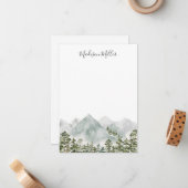 Personalisierter Kiefernwald und -gebirge Mitteilungskarte (Vorderseite/Rückseite Beispiel)