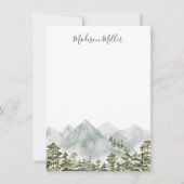 Personalisierter Kiefernwald und -gebirge Mitteilungskarte (Vorderseite)