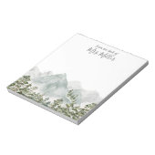 Personalisierter Kiefernwald und -gebirge Notizblock (Rotiert)