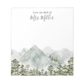 Personalisierter Kiefernwald und -gebirge Notizblock (Vorderseite)