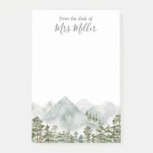 Personalisierter Kiefernwald und -gebirge Post-it Klebezettel (Vorderseite)