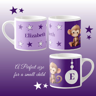 Personalisierter Kinder-Affen-Becher mit Namen lil Espressotasse