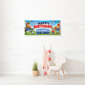 Personalisierter Kinder-Fußball-Geburtstag Banner (Insitu)