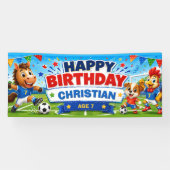 Personalisierter Kinder-Fußball-Geburtstag Banner (Horizontal)