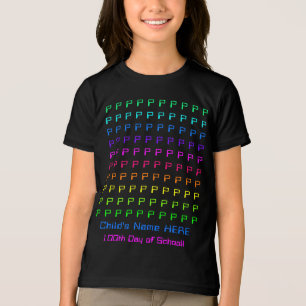 Personalisierter Kinder Regenbogen, Spaß am 100. S Tri-Blend Shirt