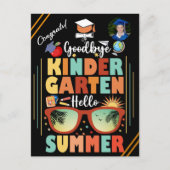 Personalisierter Kindergarten Abschluss Hallo Somm Ankündigungspostkarte (Vorderseite)