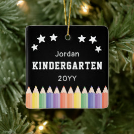 Personalisierter Kindergarten Farbiges Foto Keramikornament
