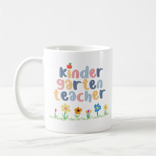 Personalisierter Kindergarten-Lehrer Blumenname Kaffeetasse