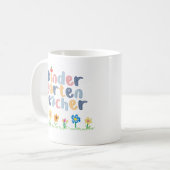 Personalisierter Kindergarten Lehrer Name der Blau Kaffeetasse (Vorderseite Links)