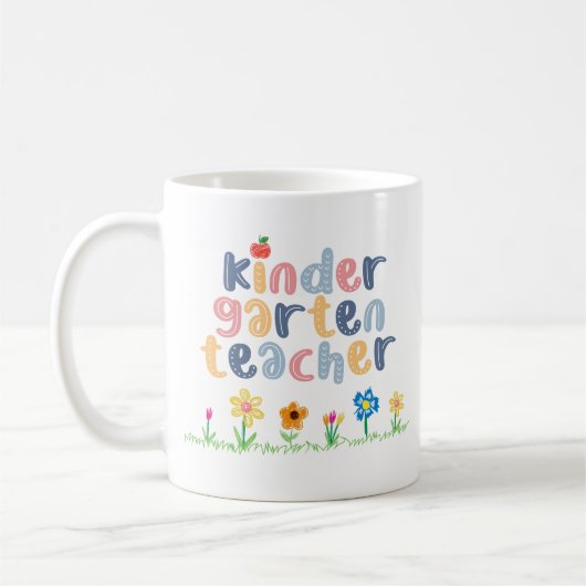 Personalisierter Kindergarten Lehrer Name der Blau Kaffeetasse (Links)