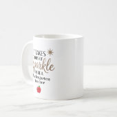 Personalisierter Kindergarten-Lehrer Sparkle Kaffeetasse (Vorderseite Links)