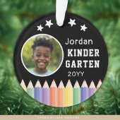 Personalisierter Kindergarten Name des farbigen Fo Ornament