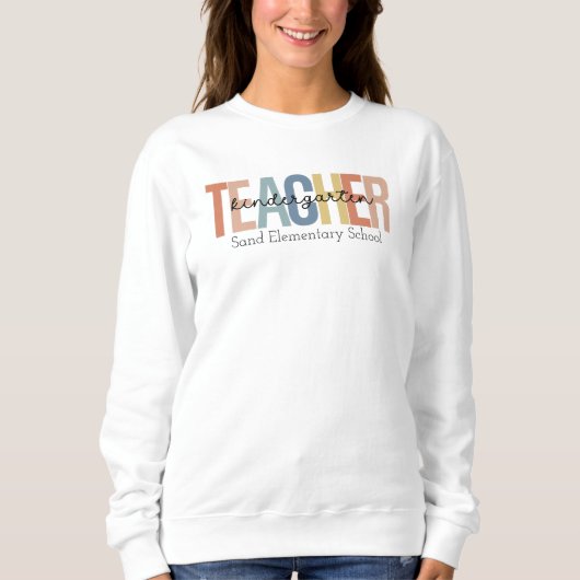 Personalisierter Kindergartenlehrer Sweatshirt (Vorderseite)