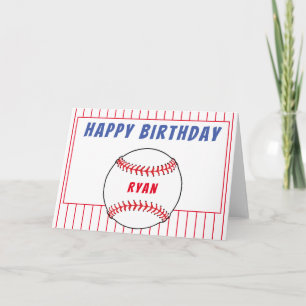 Personalisierter Kindergeburtstag Baseball Karte