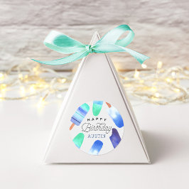 Personalisierter Kindergeburtstag Runder Aufkleber