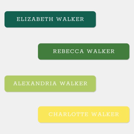 Personalisierter Kindername Etiketten (Gruppe)