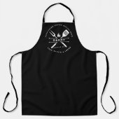 Personalisierter Kindername Papa grillt BBQ Schürze (Vorderseite)