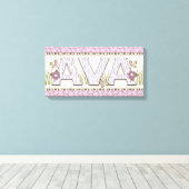 Personalisierter Kinderzimmer Name Art Lila Jungle Leinwanddruck (Insitu (Holzboden))