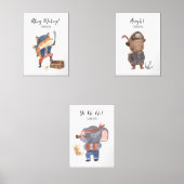 Personalisierter Kinderzimmer-Name Bilderwand Sets (Vorderseite)