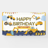 Personalisierter Kipper-Bagger-Party-Hintergrund Banner (Horizontal)