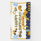 Personalisierter Kipper-Bagger-Party-Hintergrund Banner (Vertikal)