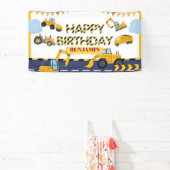 Personalisierter Kipper-Bagger-Party-Hintergrund Banner (InSitu)