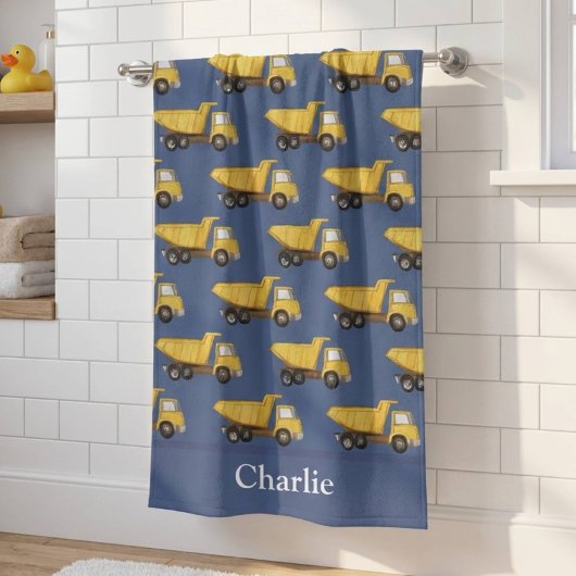 Personalisierter Kipper Kinder Badehandtuch
