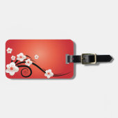 Personalisierter Kirschblüten-Gepäck-Umbau mit Gepäckanhänger (Vorderseite horizontal)