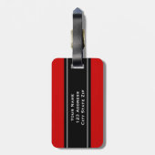 Personalisierter Kirschrot-Reisegepäckumbau Gepäckanhänger (Rückseite vertikal)