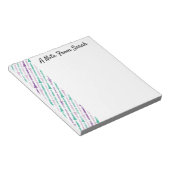 Personalisierter Klarinettenspielertitel Notizblock (angewinkelt)