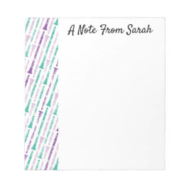 Personalisierter Klarinettenspielertitel Notizblock