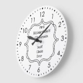 Personalisierter Klassenlehrer Große Wanduhr (Winkel)