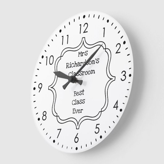 Personalisierter Klassenlehrer Große Wanduhr (Winkel)