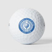 Personalisierter Klassiker Blaues Set Golfball (Vorderseite)