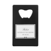 Personalisierter klassischer Bowtie Vater des Groo Geldbeutel Flaschenöffner (Vorderseite)