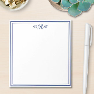 Personalisierter Klassischer Eleganter Monogramm-I Notizblock