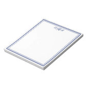 Personalisierter Klassischer Eleganter Monogramm-I Notizblock (Rotiert)
