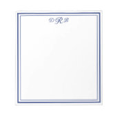Personalisierter Klassischer Eleganter Monogramm-I Notizblock (Vorderseite)