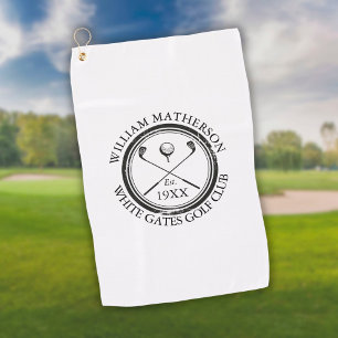 Personalisierter klassischer Golfclub-Name Custom Golfhandtuch