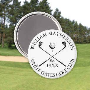 Personalisierter klassischer Golfclub-Name Magnet