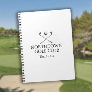 Personalisierter klassischer Golfclub-Name Notizblock