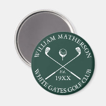 Personalisierter klassischer Golfclub-Name Smaragd