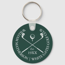 Personalisierter klassischer Golfclub-Name Smaragd
