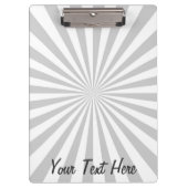 Personalisierter klassischer Gray Burst Customizin Klemmbrett (Vorderseite)