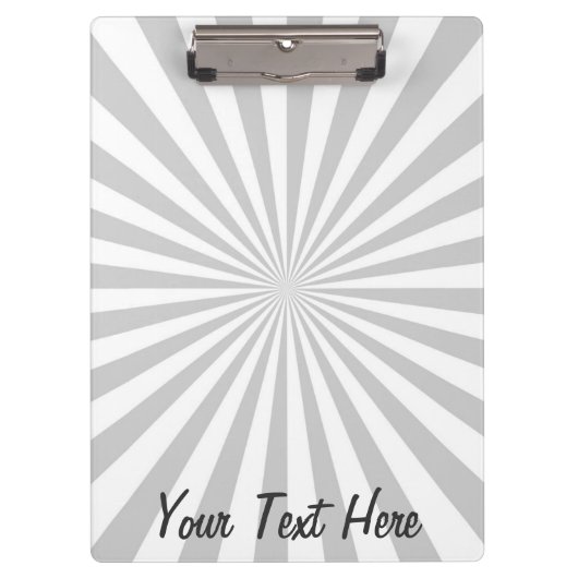 Personalisierter klassischer Gray Burst Customizin Klemmbrett (Vorderseite)